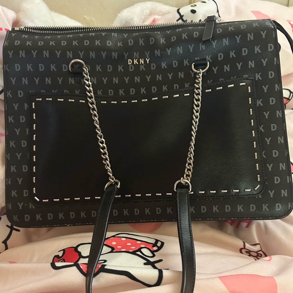 DKNY Black Chain Clutch